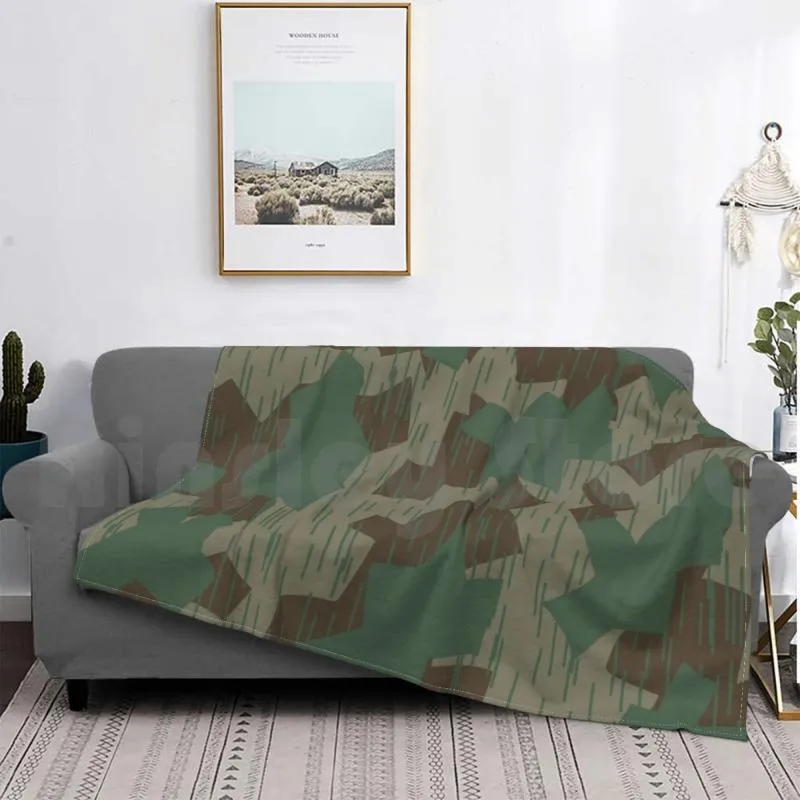 Blankets World War 2 German Camouflage. Splittermuster. Blanket Fashion