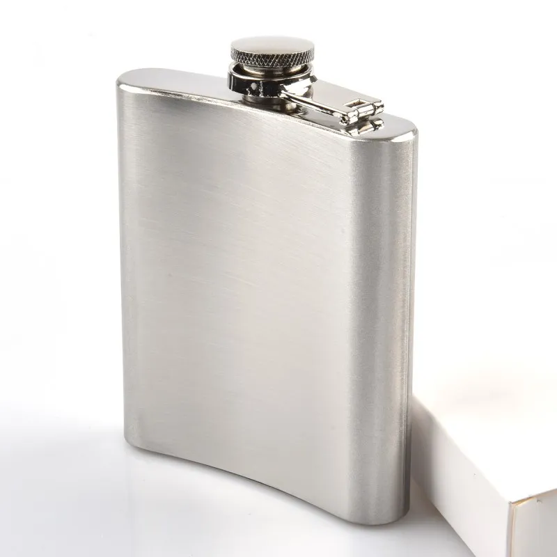 Classic Style 8oz 304 Stainless Steel Liquor Alcohol Flask Square Wine Bottle Hip Flasks5834238