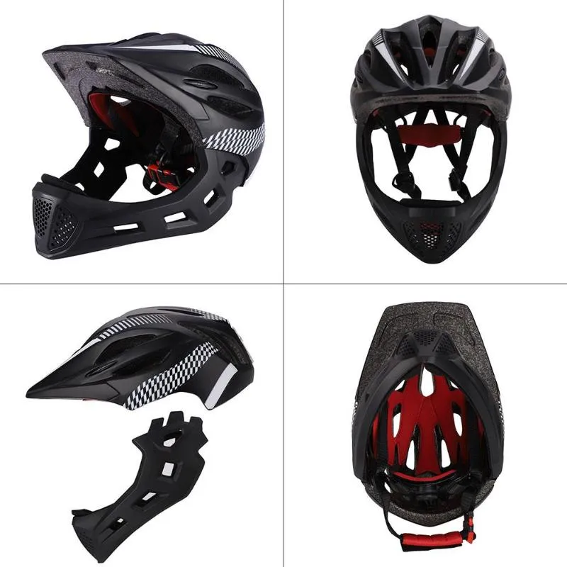 Мотоциклетные шлемы Детские многофункциональные спортивные полноценные шлем с задними фонарями для велосипедных и на коньках аксессуаров F