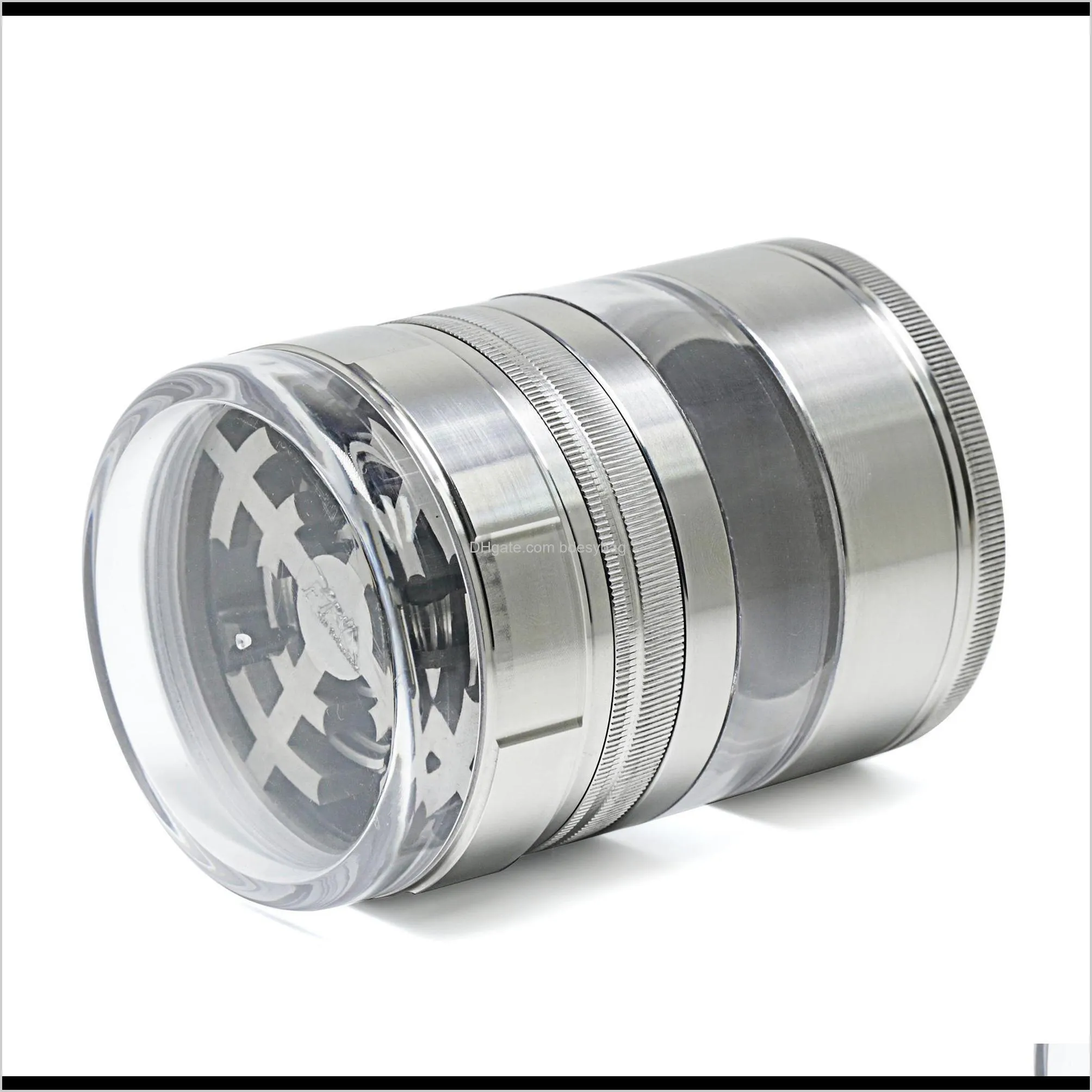 63mm grinder 304 stainless steel grinder 4 parts smoke accessories cigarette spice crusher dry herb