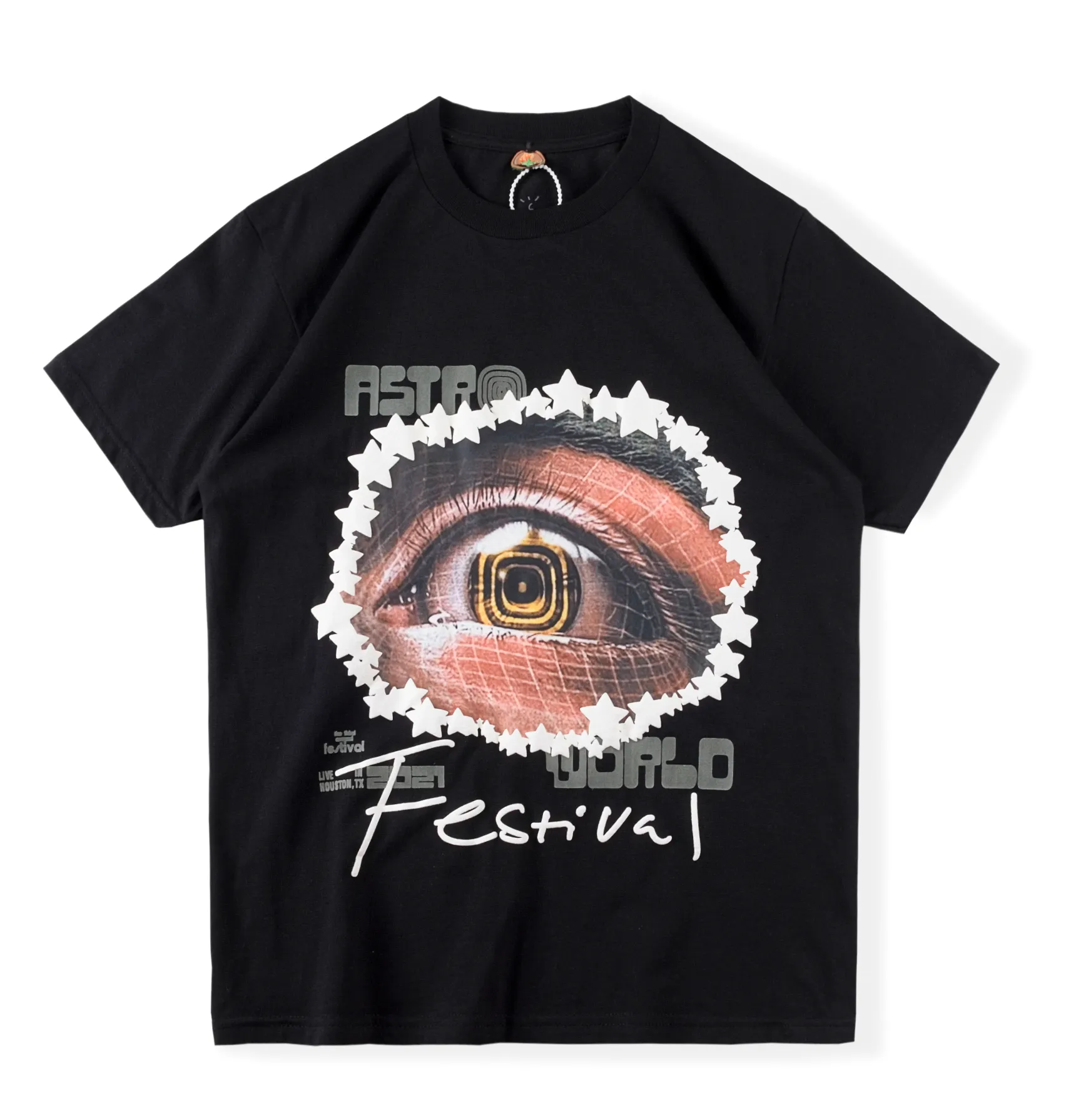 T-shirt da uomo in cotone Abbigliamento Divertente Big Eye Stampato Manica corta T-shirt bianche nere T-shirt da donna Hip Hop Taglia S-XL 24 stili