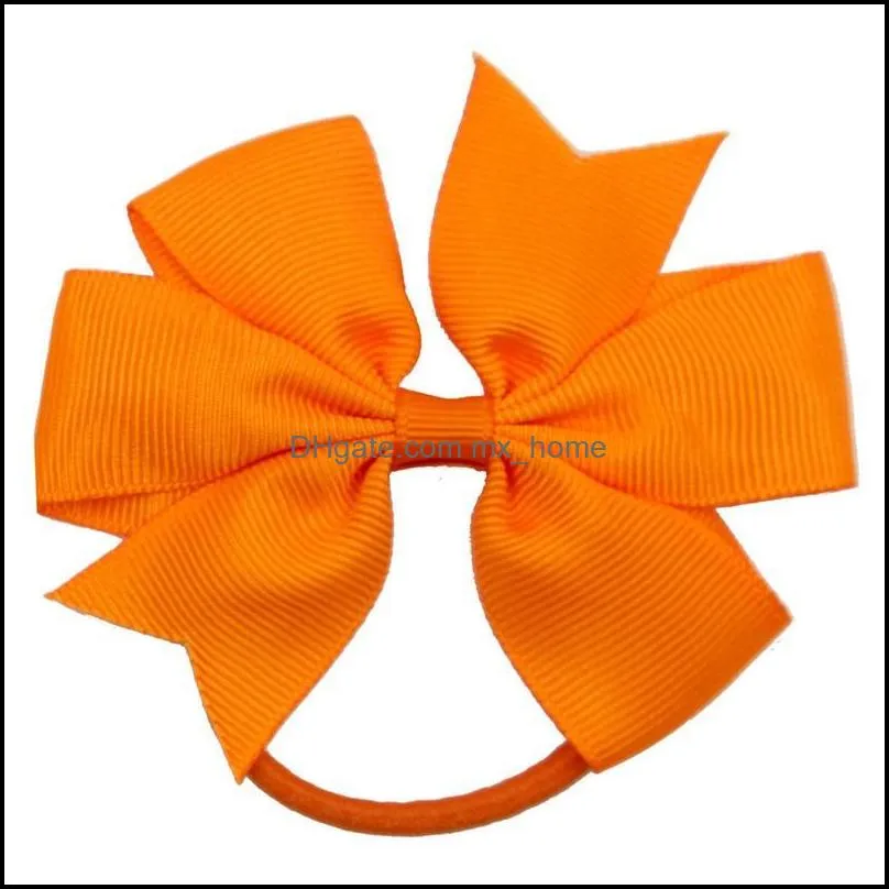 Ponytail Bobbles Hair Band Bow Ribbon Girls School Accessories