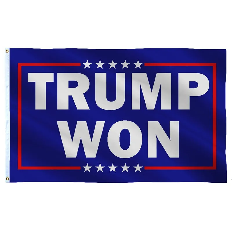 NUOVO3x5ft Trump ha vinto salva le bandiere dell'America, pubblicizzando la bandiera con stampa personalizzata in poliestere 100D con doppia cucitura ZZE8190