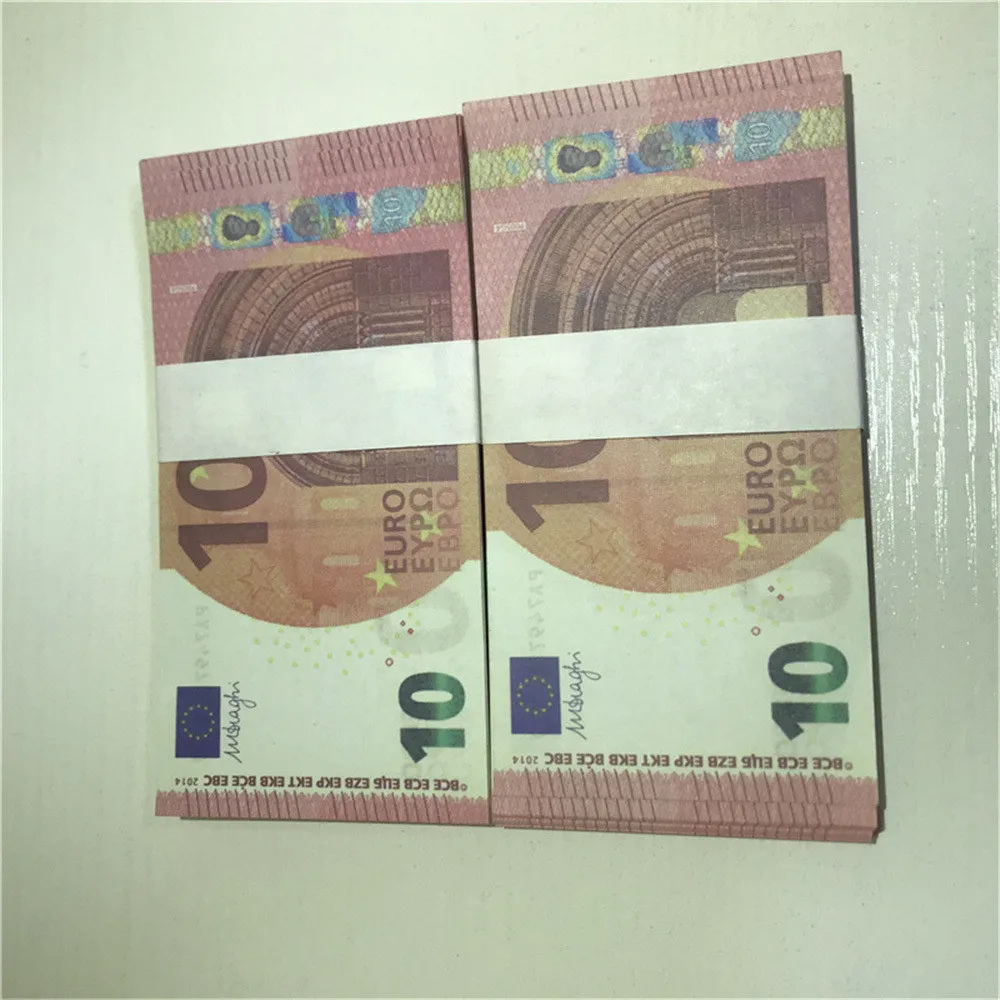 Banconota in denaro falso 5 10 20 50 100 Dollari USA Euro Realistico Toy Bar Puntelli Prop Valuta Euro Finto Copia 100 PZ Confezione Regalo per bambini258hGJB5