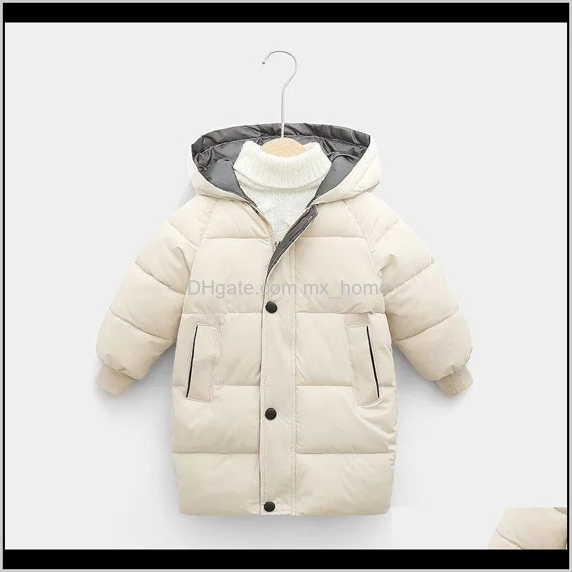 children`s down coat winter teenage baby boys girls cotton-padded parka & coats thicken warm long jackets toddler kids outerwear