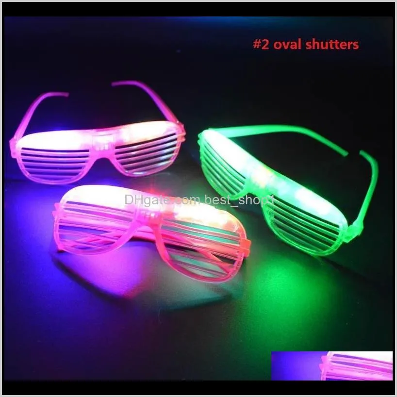 popular children blinking led blind shutter eye glasses party light up flashing multi style wedding favors and gifts