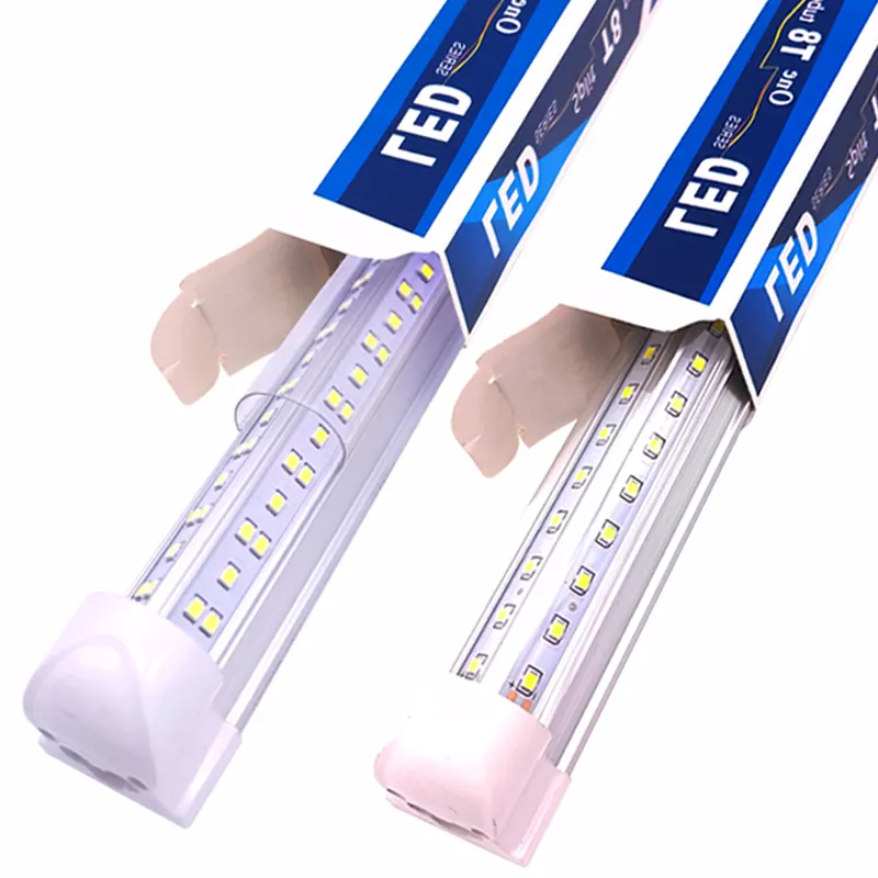 Kit de actualización de luces LED para tienda de bahía alta de 8 pies, tubo fluorescente T8 de 96 pulgadas, montaje en superficie integrado, utilidad para colgar en el techo integrada, accesorio plano industrial para cochera