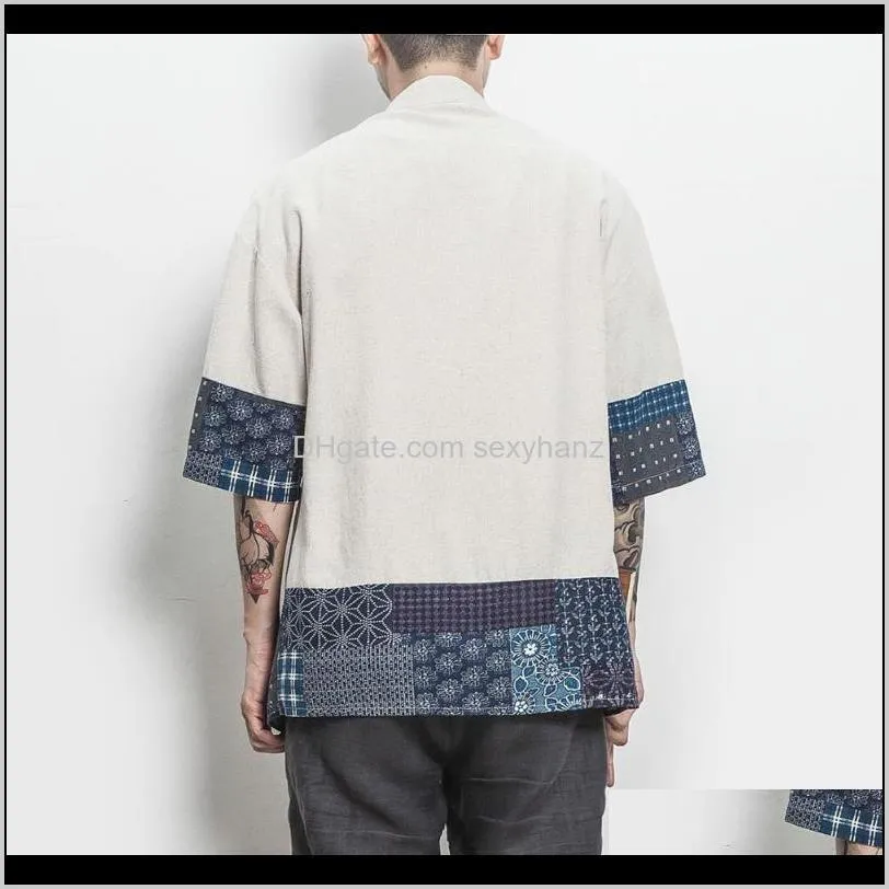 cotton linen shirt jackets men chinese streetwear kimono shirt coat men linen cardigan jackets coat plus size 5xl