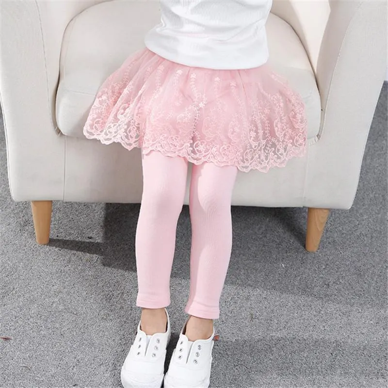 Cute Baby Girl Skirt Leggings: Fashion Cotton Lace Trousers for Spring  Autumn Shop Now!