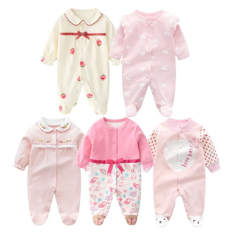 babykleertjes geboren Herfst meisjes katoen infantis kleding romper schattig ropa bebe 210806