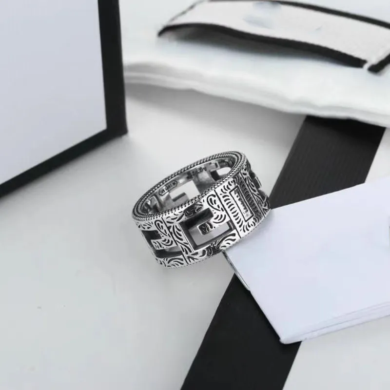 Bagues de créateurs Bagues de fiançailles pour femmes Mode 925 Bagues en argent sterling Hommes Hommes Bague en or Cluster Band Bague Couple D218306HL290n