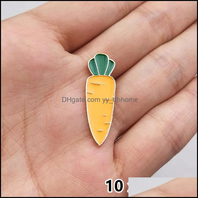 Pins, Brooches Pineapple Carrot Enamel Cartoon Pins Badges Bags Metal Pin Fashion Jewelry Gifts Cute Kids Brooch DIY Clothes Backpack
