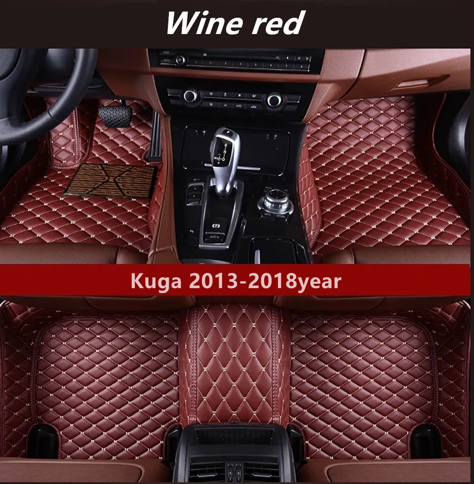 Ford Kuga 2013-2018Year 맞춤형 미끄럼 방지 비 독성 바닥 매트 자동차