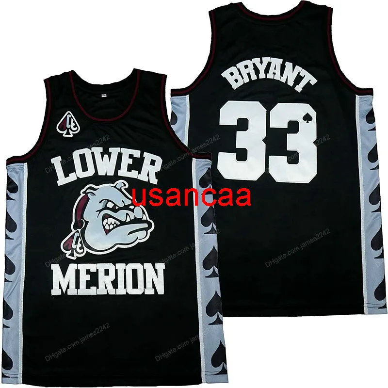 Custom Bryant #33 Lower Merion Basketball Jersey Men's High School Championship Sewn XS-6XL Any Name And Number Top Quality