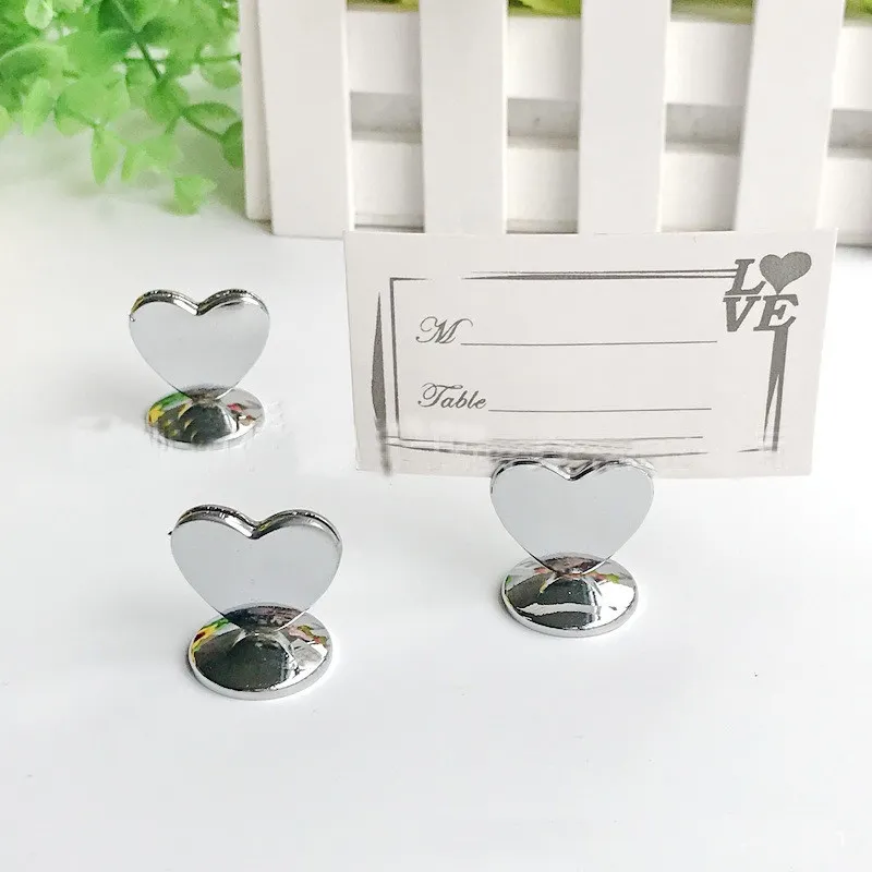 Place Card Holder Seat Number Holder Wedding Event Photo Place Name Table Card Heart Holder Wholesale YQ00815