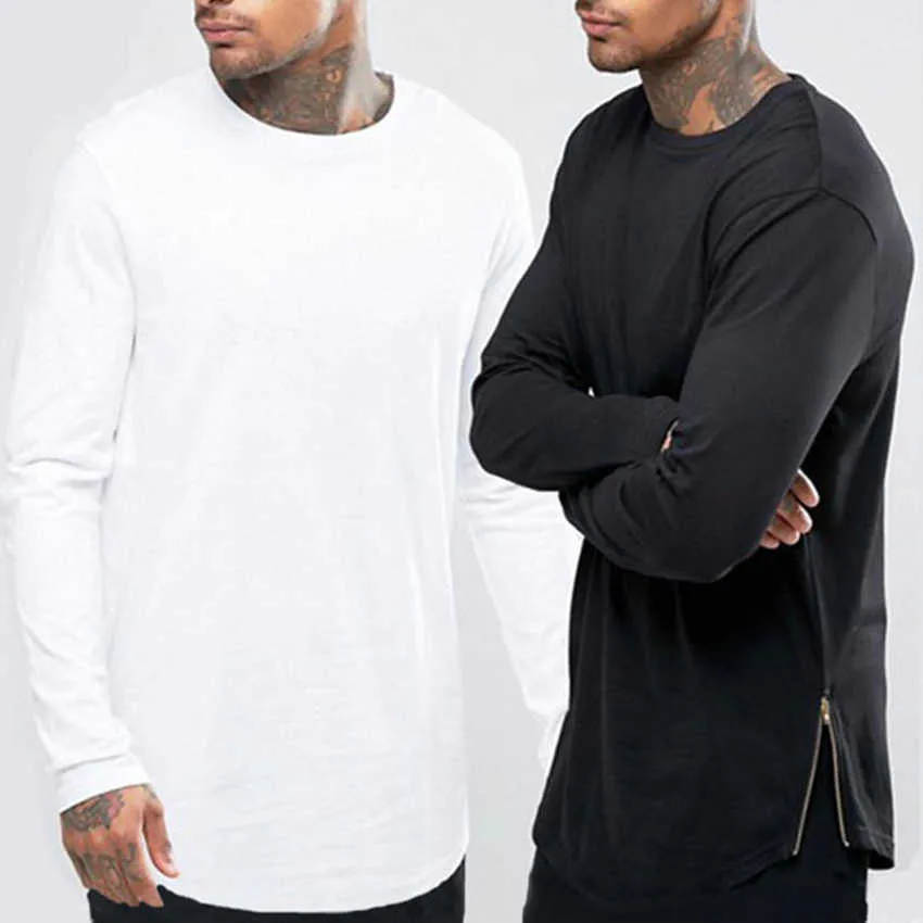 Wholesale Trends Men T Shirts Super Longline Long Sleeve T