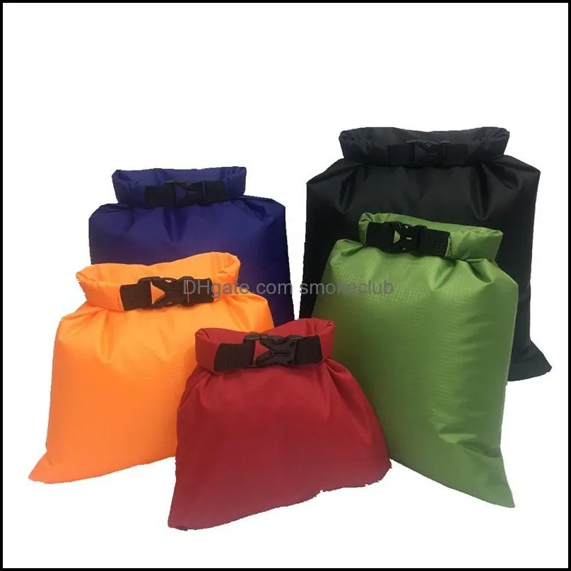 5 Pcs/Set Outdoor Swimming Waterproof Bag Camping Rafting Storage Dry Bag With Adjustable Strap Hook Bag 316 Z2