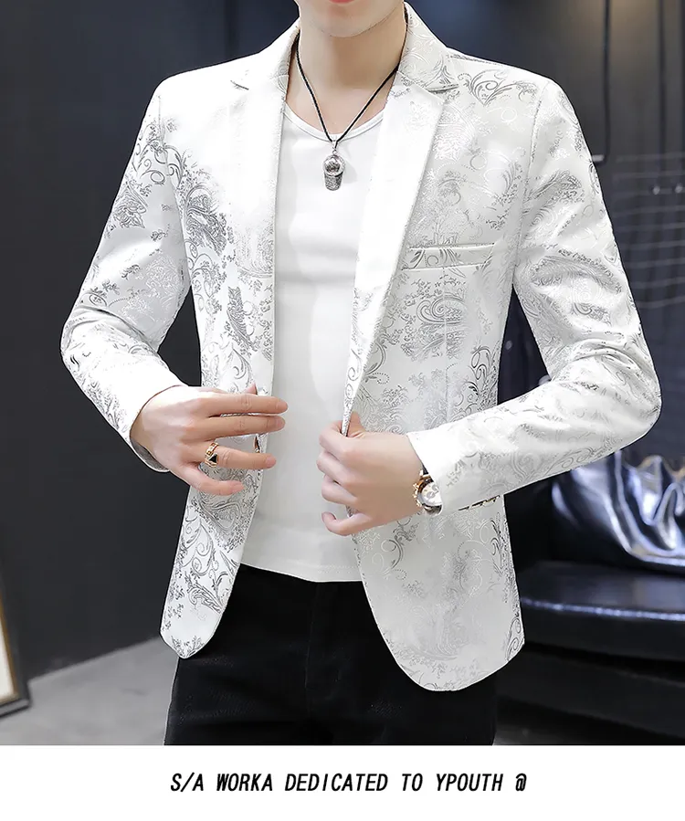 Herren Anzüge Blazer Männer Nachtclub Junge Casual Anzug Männlichen Kleine Jacke Koreanische Host_voghion.com