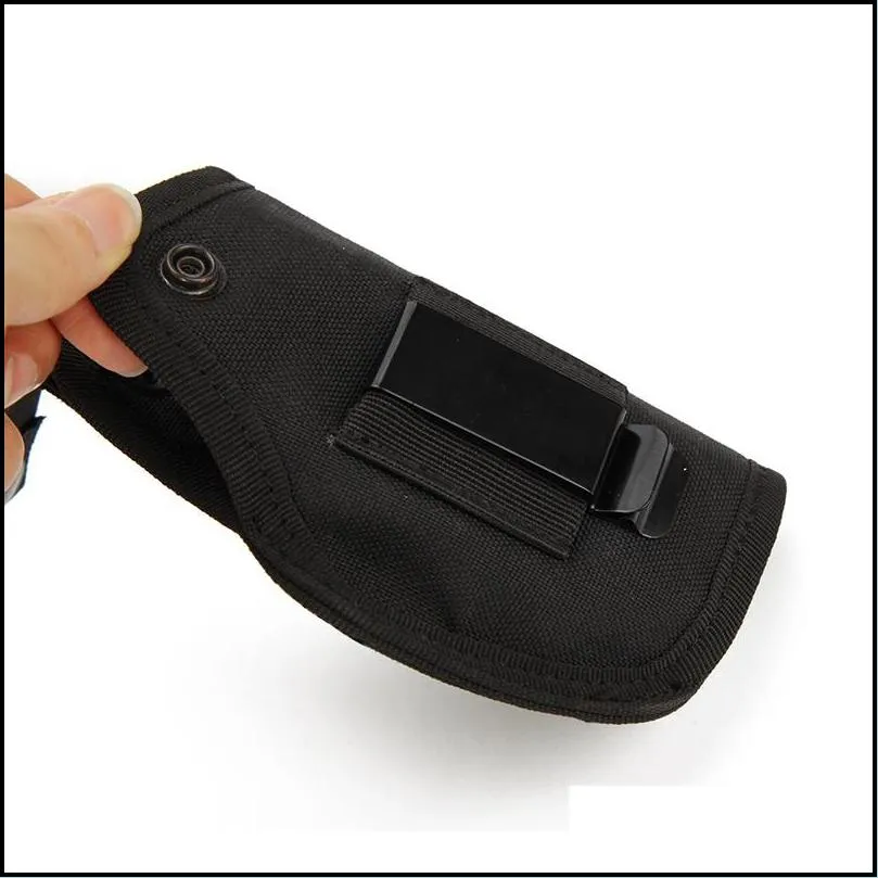 2 Material Tactical Left Right Hand Gun Concealed Carry Holsters Belt Metal Clip Adjustable Pistol Universal Gun Holster Bag Case