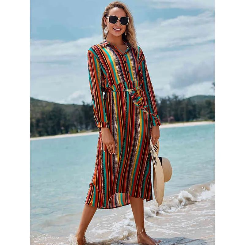 Beach Cover Up Tunics For Print Chiffon Long Kaftan Bikini Robe De