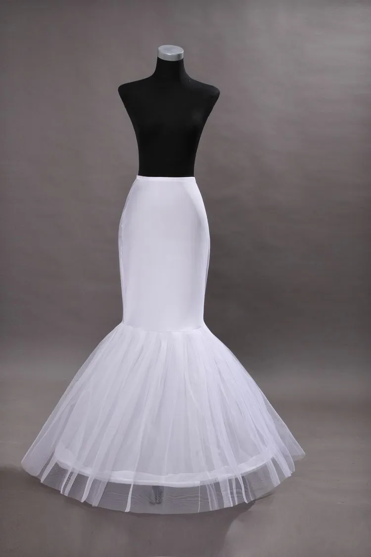 En Stock un cerceau blanc sirène jupon mariée Crinoline pour mariage robes de bal accessoires de mariage