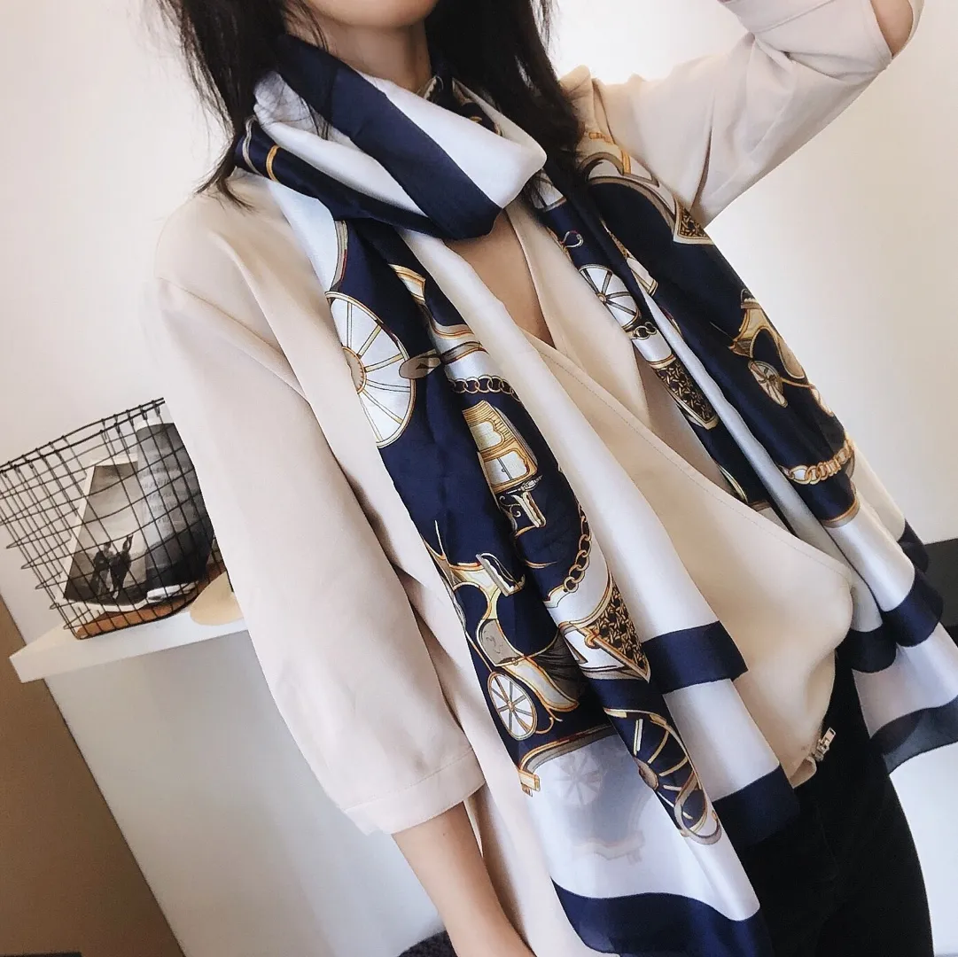 2021 Famous Designer Ms. Xin Design Gift Silk Scarves High quality scarf 1800x90cm free delivery