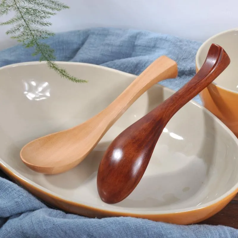 Spoons 10 Pieces Boutique Hand Spoon Porridge Table Nanmu Superba Dessert Creative Japanese Wooden