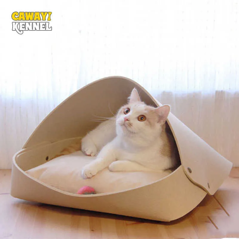 Cawayi Kennel Soft House Cats Bedsのための猫のための猫小動物のためのカマPerroホンデンマンドパニエChien Legowisko Dla PSA 210713