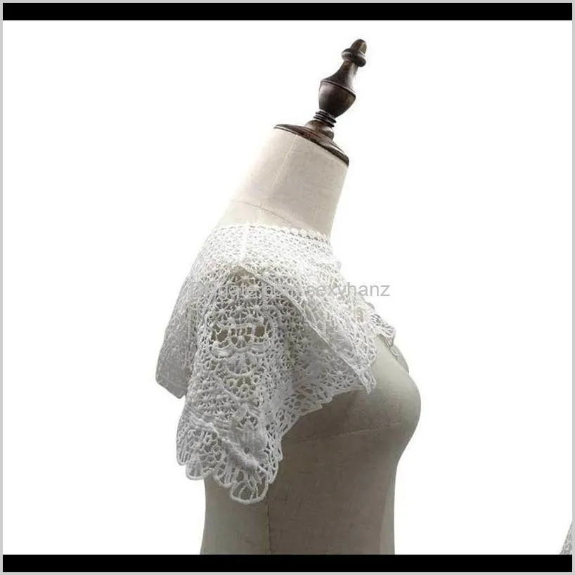 flower lace neckline fabric clothing sewing accessories hollow lace material fake collar skirt shawl wedding dress qylmdr