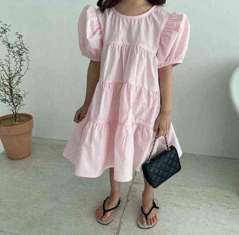 2021 летние младенца розовое желтое платье, принцесса детская сладкая одежда, 5 штук / лот, оптом G1129