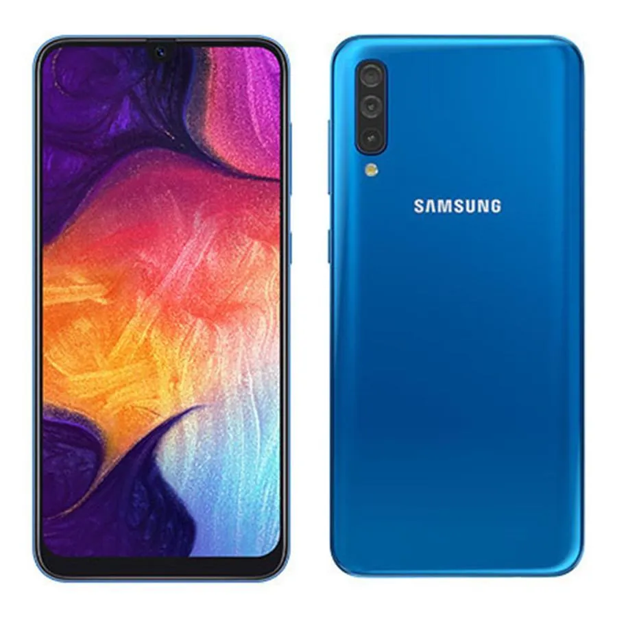 Generalüberholtes Original Samsung Galaxy A50 A505 6,4 Zoll Octa Core 4 GB RAM 64 GB ROM Kein Fingerabdruck 25 MP entsperrtes 4G LTE Android Smartphone 8 Stück