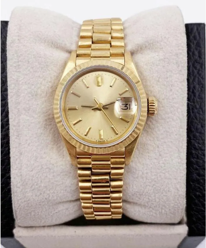 2021 Kvinnor Titta på Lady Size 26mm Date Girl Sapphire Glass Wristwatch Automatisk mekanisk rörelse Watches208Z