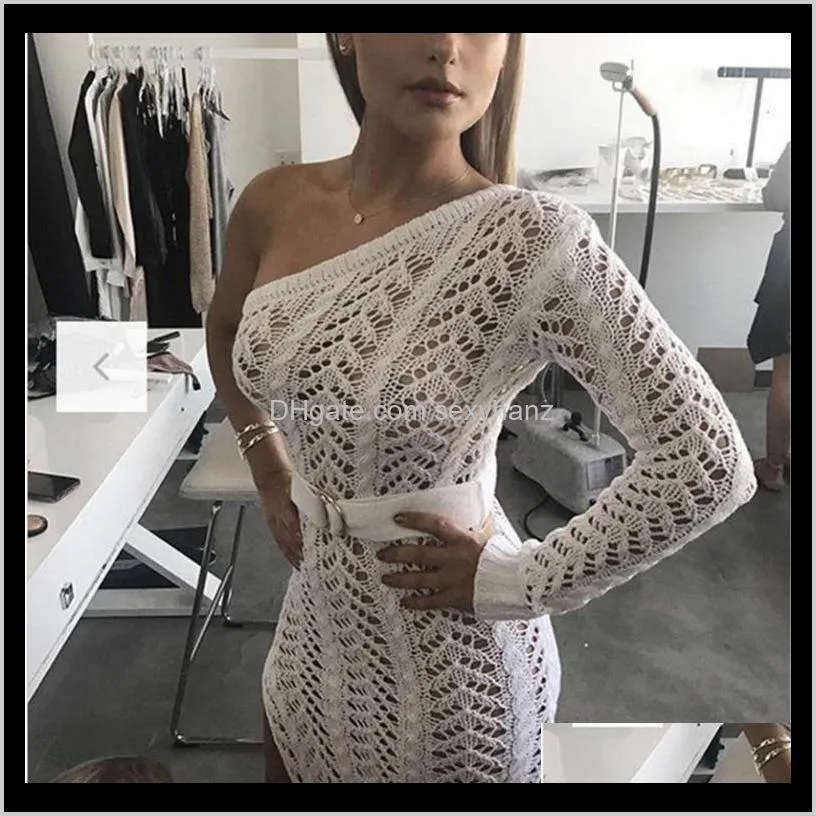 2020 knitted beach dress beach cover up crochet tunic pareo praia cover salida de playa beachwear up1