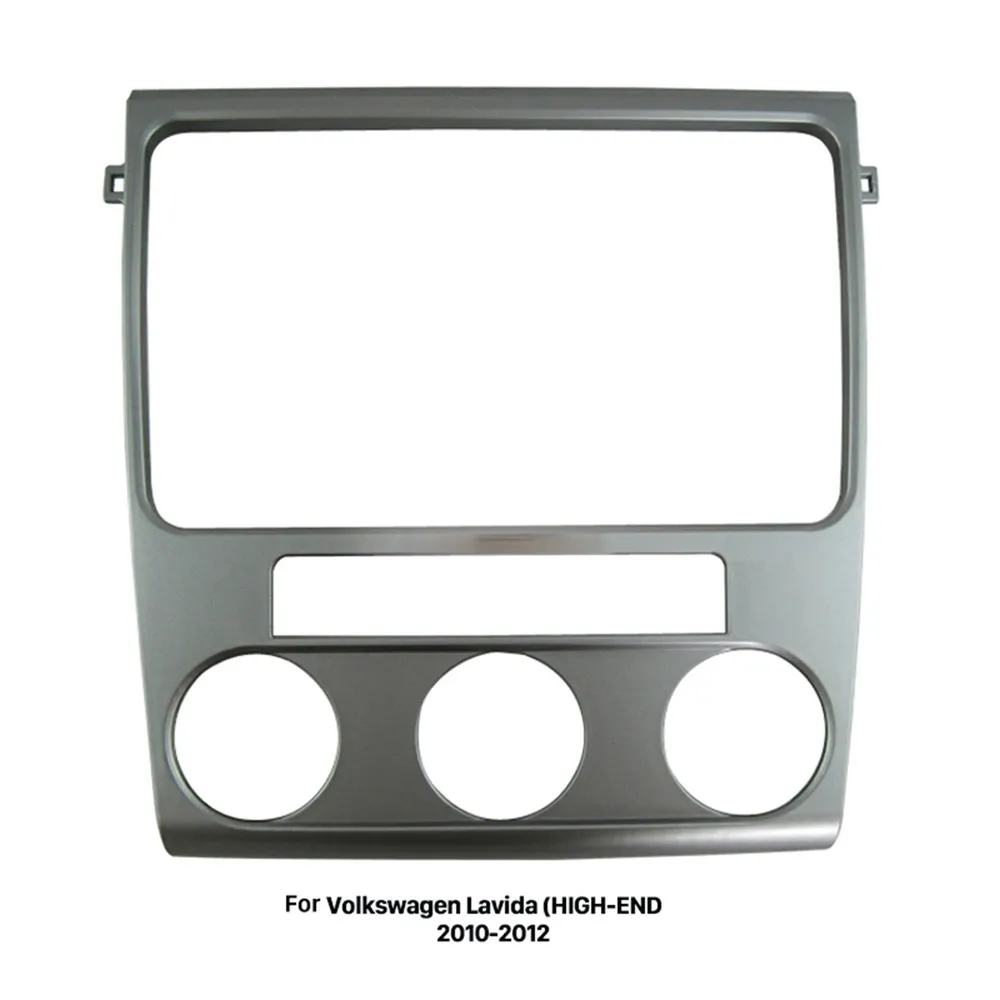Silver Double Din Dash Panel Car Radio Fascia refitting Frame for 2010 2011 2012Volkswagen Lavida HIGH-END CD Trim Bezel