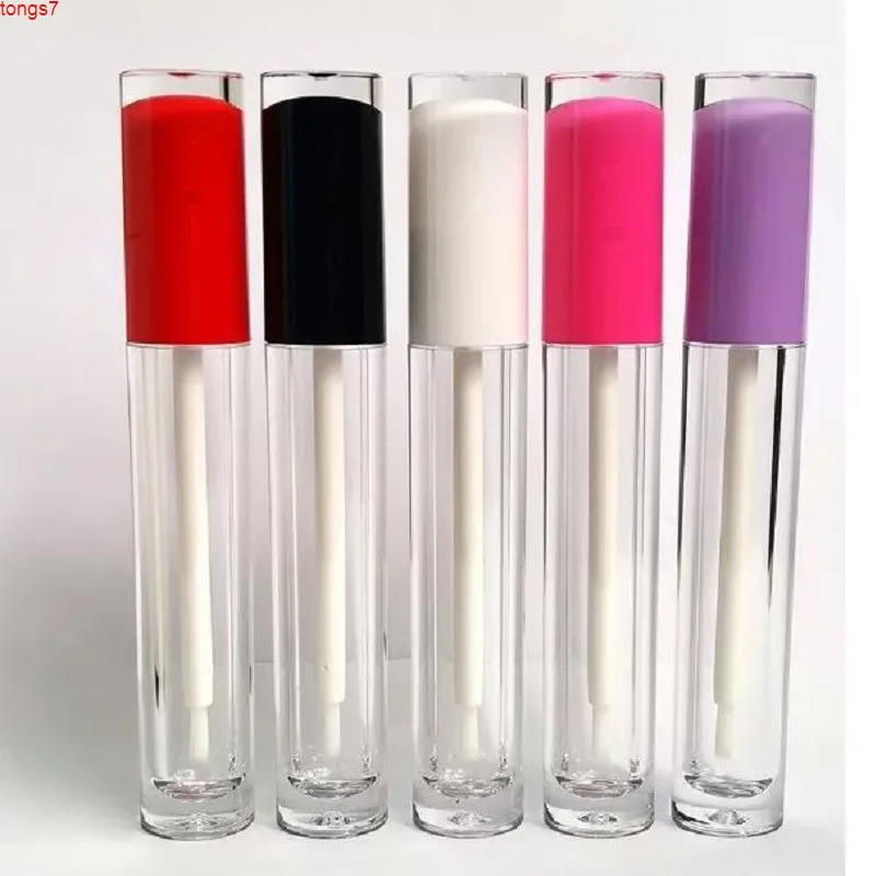 5ml Lipgloss Rurki Różowy Purpurowy Czerwony Biały Jasny Kosmetyk Lip Gloss Wand Miękka aplikator Pędzel