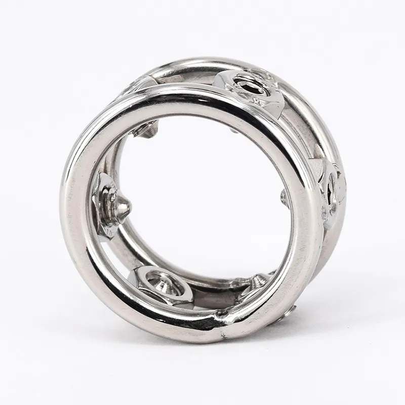 Anello per cockring in acciaio inossidabile con punte che stimola gli anelli di castità ritarda l'eiaculazione BDSM giocattolo erotico per uomini