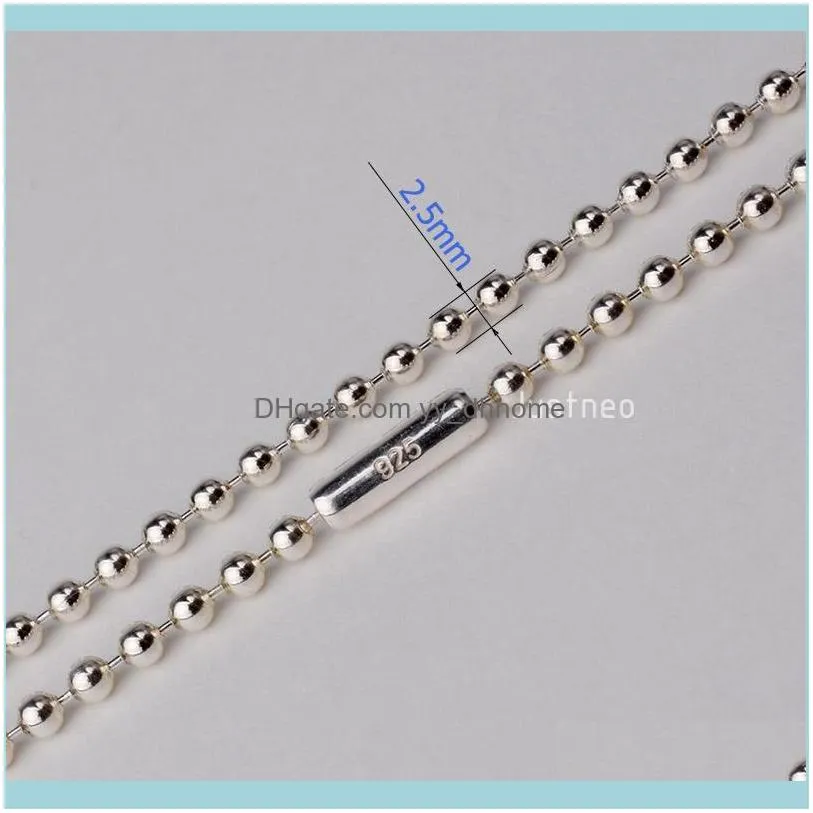 Chains JustNeo Solid 925 Sterling Silver Ball Chain Necklace 16-36inch,Basic For Pendants
