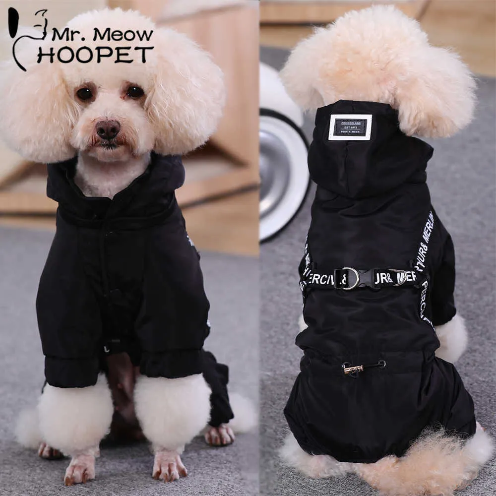 Hoopet Winter-Herbst-Ausflugskleidung für Hunde, warme, hübsche Haustierjacke, dicker vierbeiniger Mantel, Welpen-Chihuahua-Kleidung, Outfit 211007