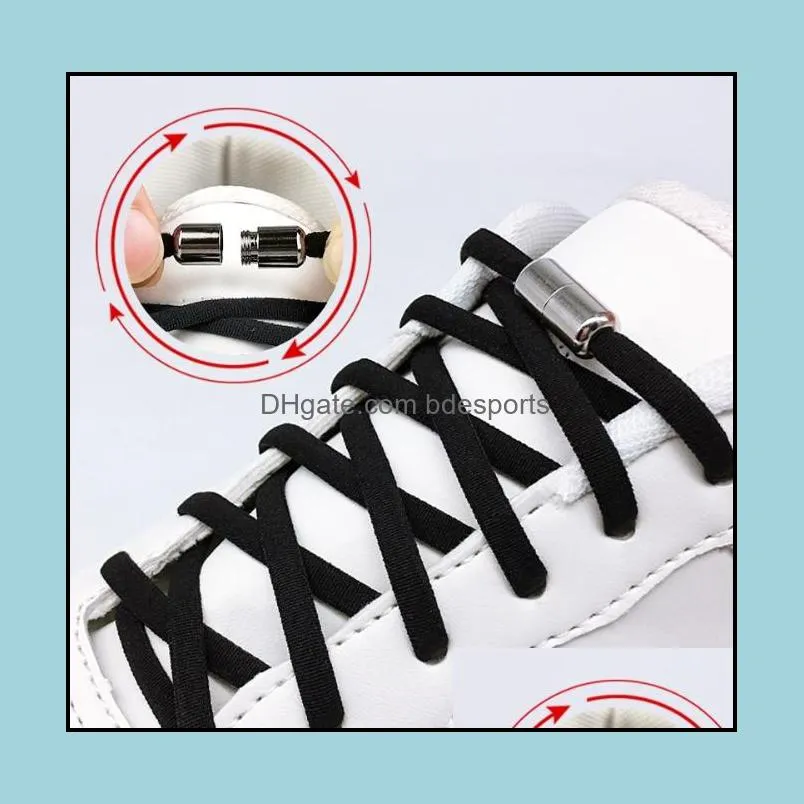 Schoenonderdelen accessoires schoenen 10pair luie veters elastisch geen tie schoenveters metalen slot kinderen ADT sneakers snelle semicircle shoestrings drop del
