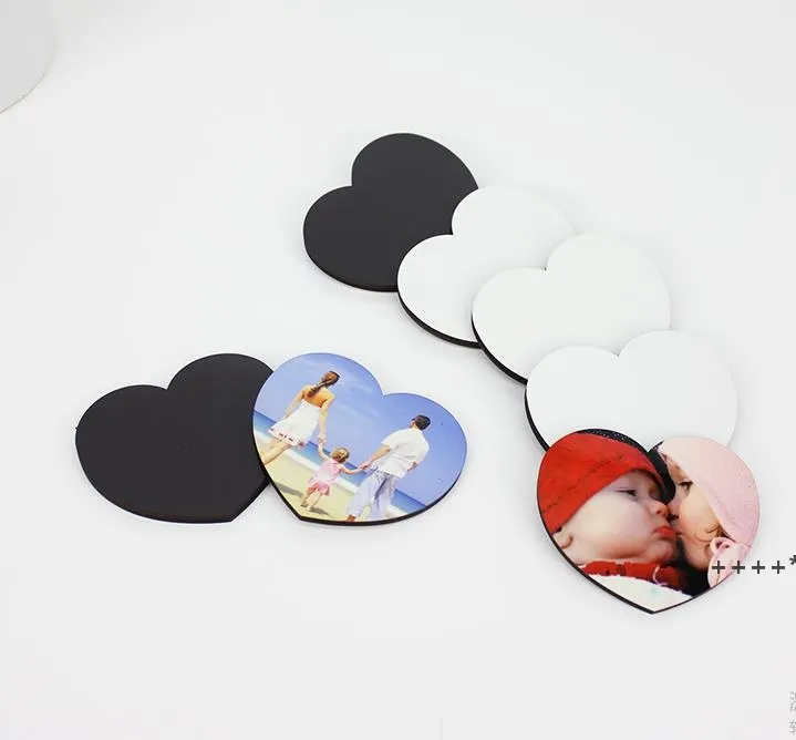 Soft Refrigerator Magnets DIY Sublimation Blanks Magnet HOME Decorate Arts Magnetic Tape Circular Rectangle heartshaped RRD10779