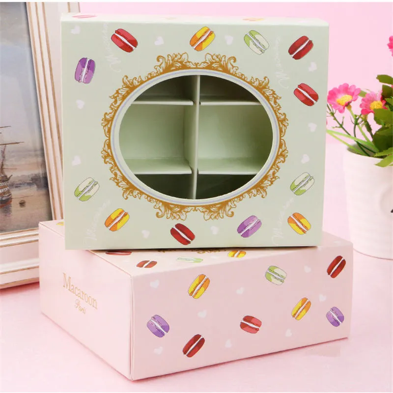 Cookie Cake Packaging Box Chocolate Biscuit Candy for Clear Window Carton Cardboard Wedding Gift Box YQ00822