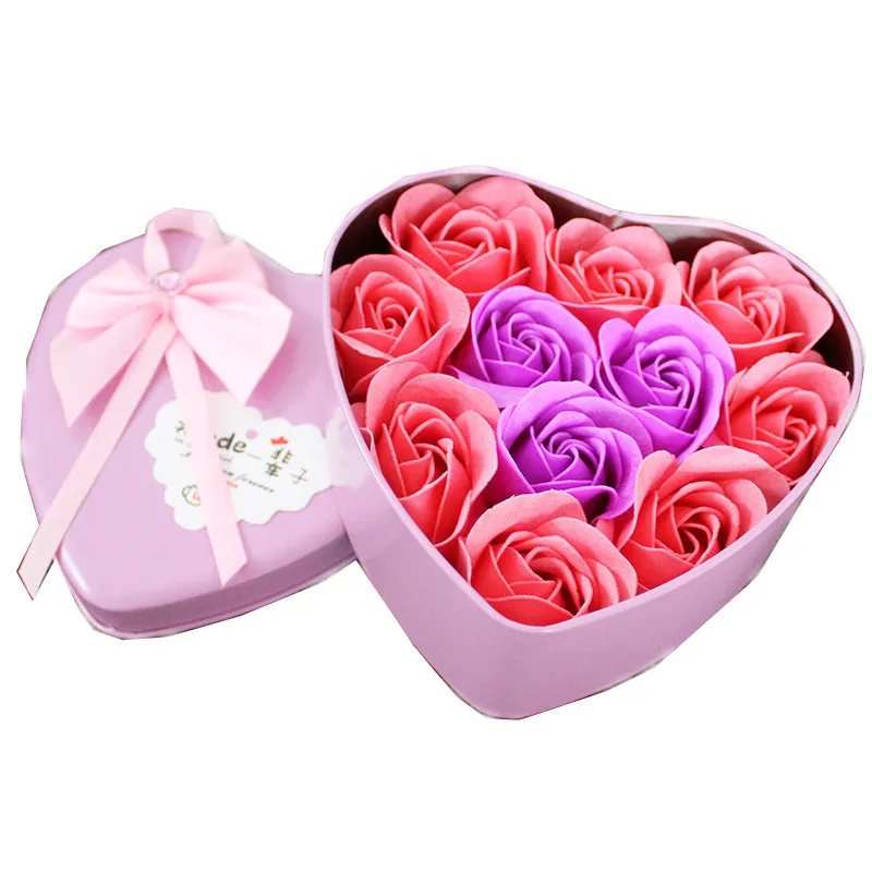 Freeshipping PPetal Rose Flower Soap Wedding Toy Gift voor Valentijnsdag YT199504