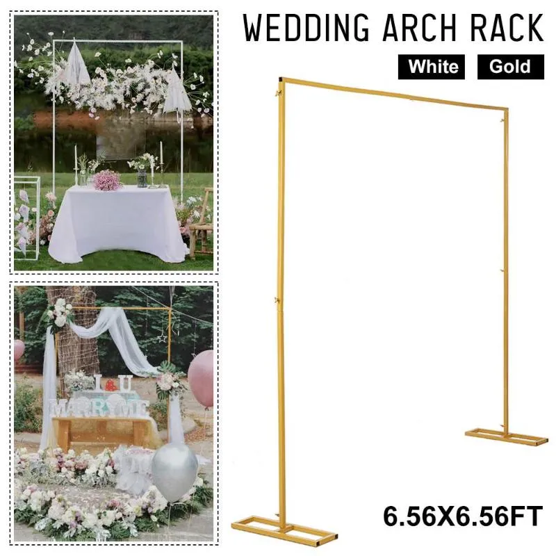 Party Decoration 2M Wedding Background Frame Arch Shelf Iron Decorative Flower Stand Custom Square
