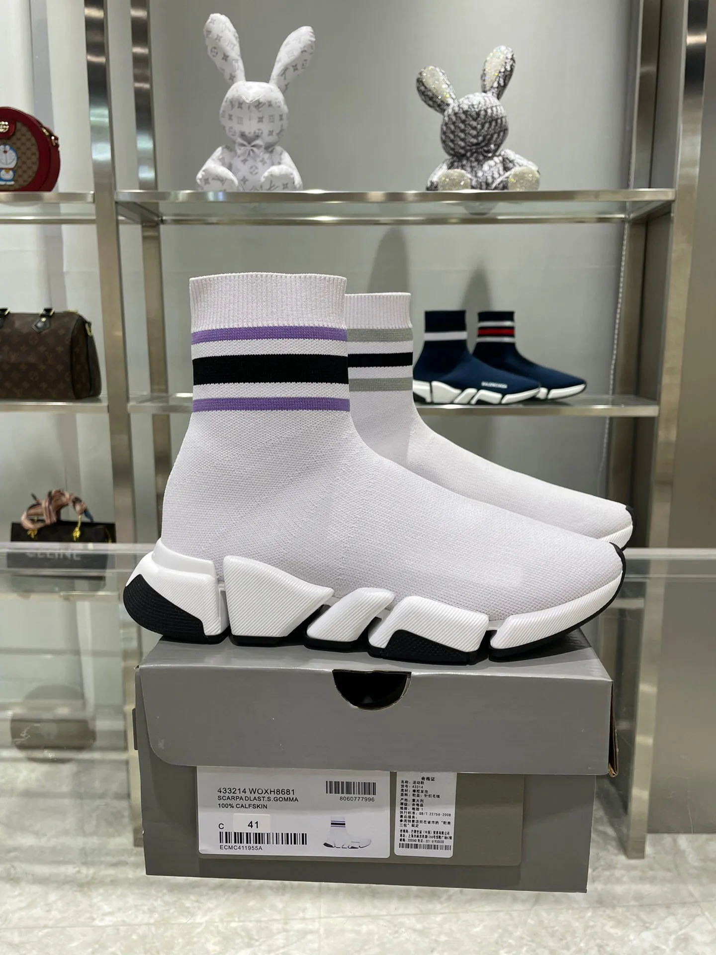 大阪人気商品 男性女性クラシックファッションブランドデザイナーソックスアンクルブーツユニセックススピードランナートレーナープラットフォームデザイナーニットトレーナーシューズサイズ35 45 ブランド公式通販 Www Pnsg Com Br