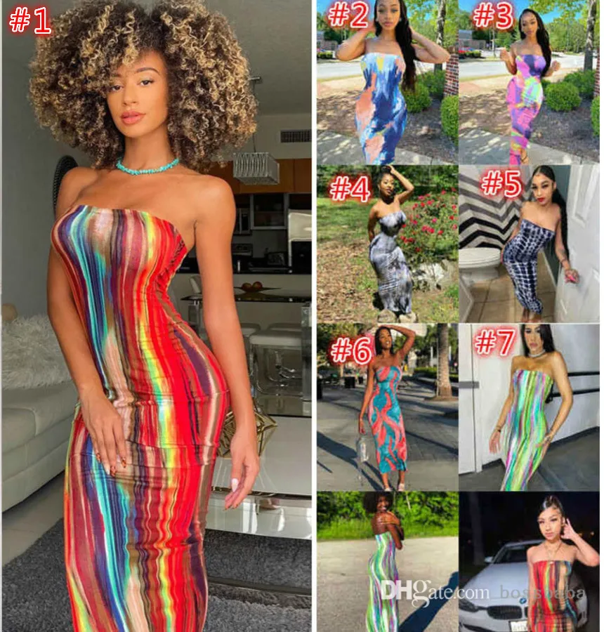 Summer Women Long Maxi Dress Off Shoulder Bandeau Fashion Slim Dress Tight High Stretch Dress Sexy Club Bodycon Pencil Skirts Plus Size