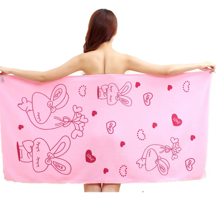 L'ultimo asciugamano 140X70CM, stile cartone animato, asciugamani da bagno in fibra superfine, comodi e assorbenti, supporta il logo personalizzato