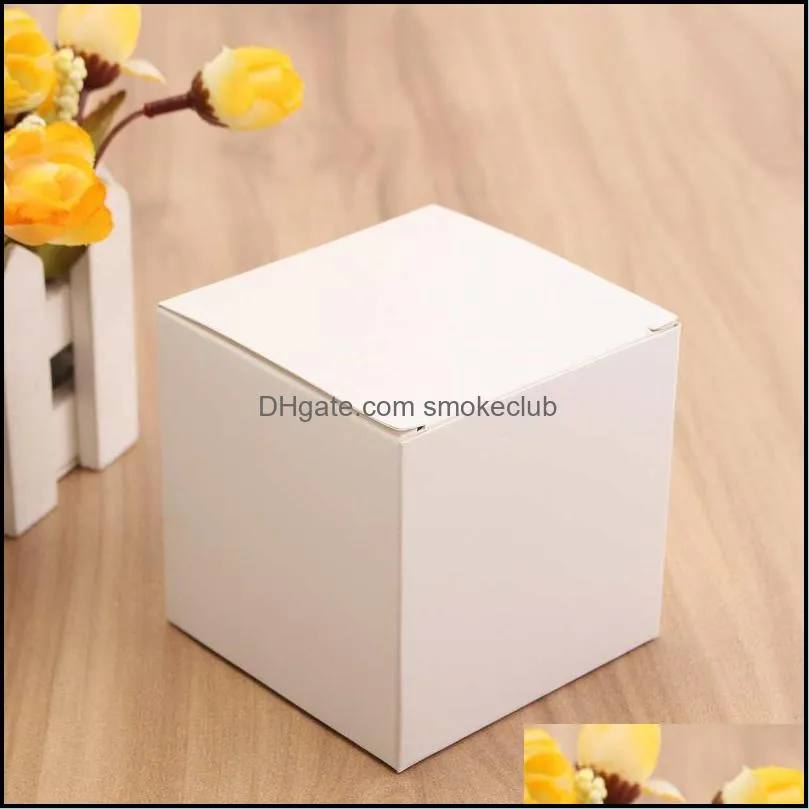 7.5x7.5x7.5cm 10 pieces white cardboard mailbox storage calf gift craft packaging mail recycled craft paper gift box