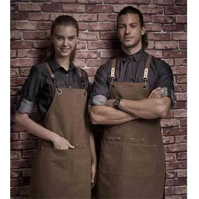 Heavy Duty Waxed Canvas Work Aprons With Tool Pockets... From Cong08 ...