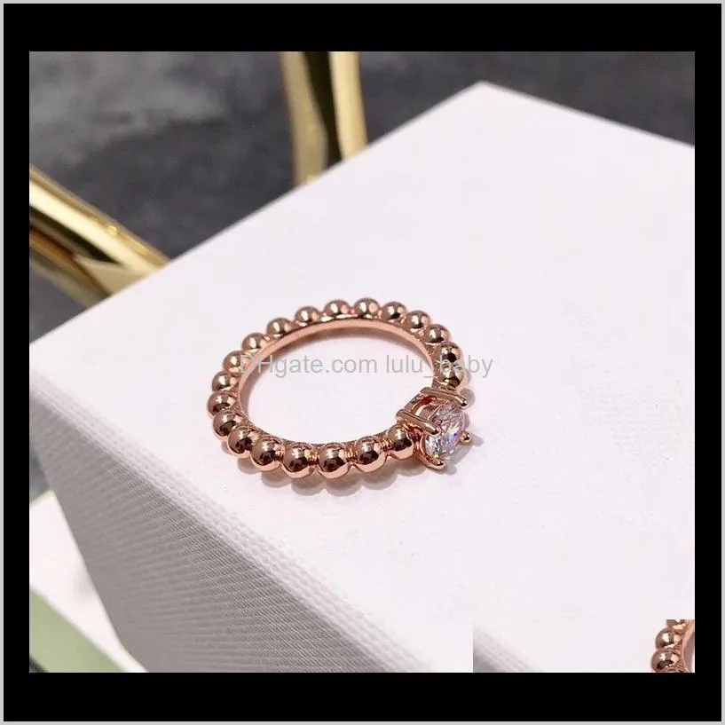 high quality copper gold plated cz stone round beads rings for women new arrival hot selling luxury fashion jewelry