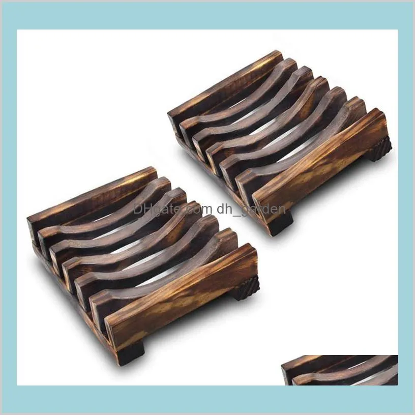 11*8*2.5cm Natural Wooden Bamboo Soap Dish